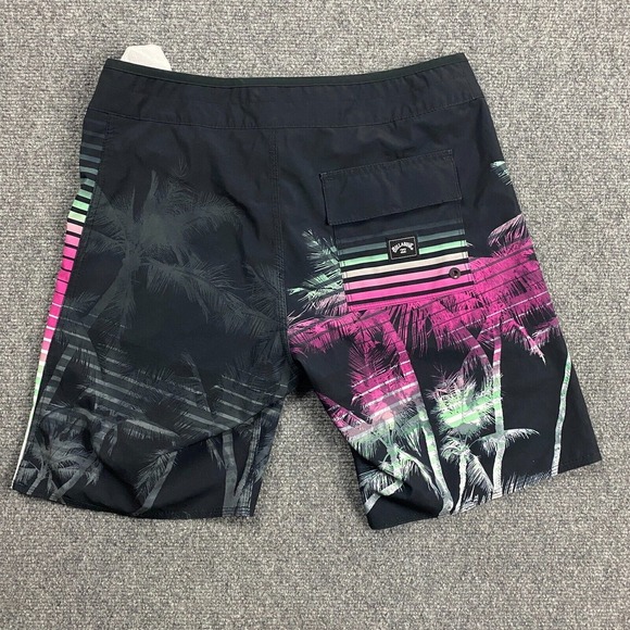 Billabong Swim Shorts Men's 28 Dbah‎ Airlite Hawaiian Striped Polyester Blend - Picture 3 of 5